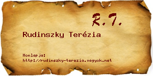 Rudinszky Terézia névjegykártya